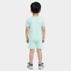 Infants' Light Green Cotton Round Neck Car Print Baba Suit, Light Green, small