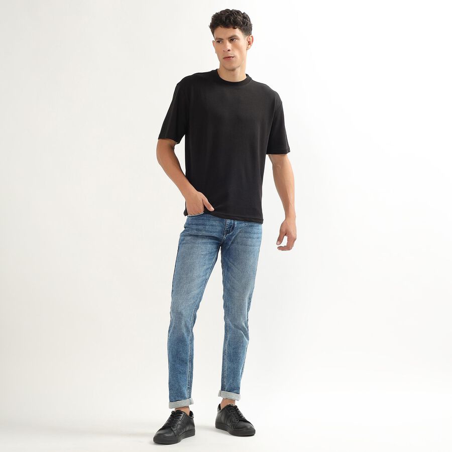 Men's Slim Fit Jeans, Mid Blue, large image number null