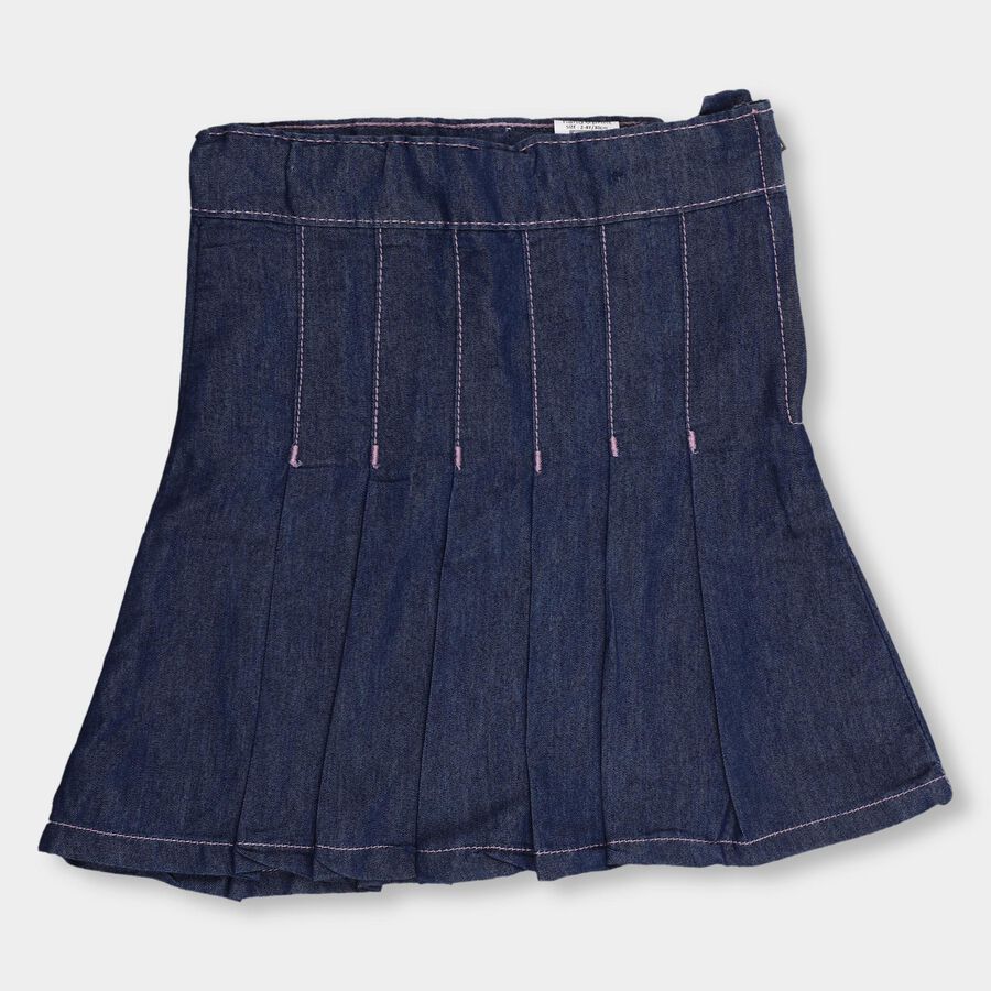 Girls' Skirt , गहरा नीला, large image number null