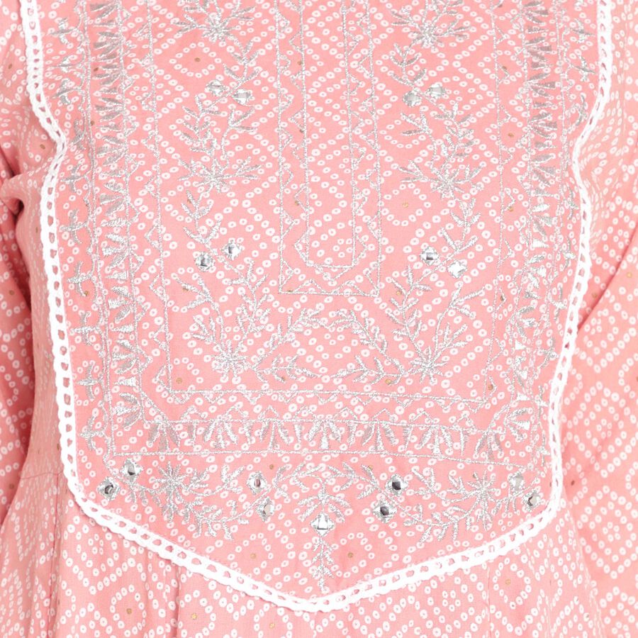 Embroidered 3/4Th Sleeves Kurta, Light Pink, large image number null