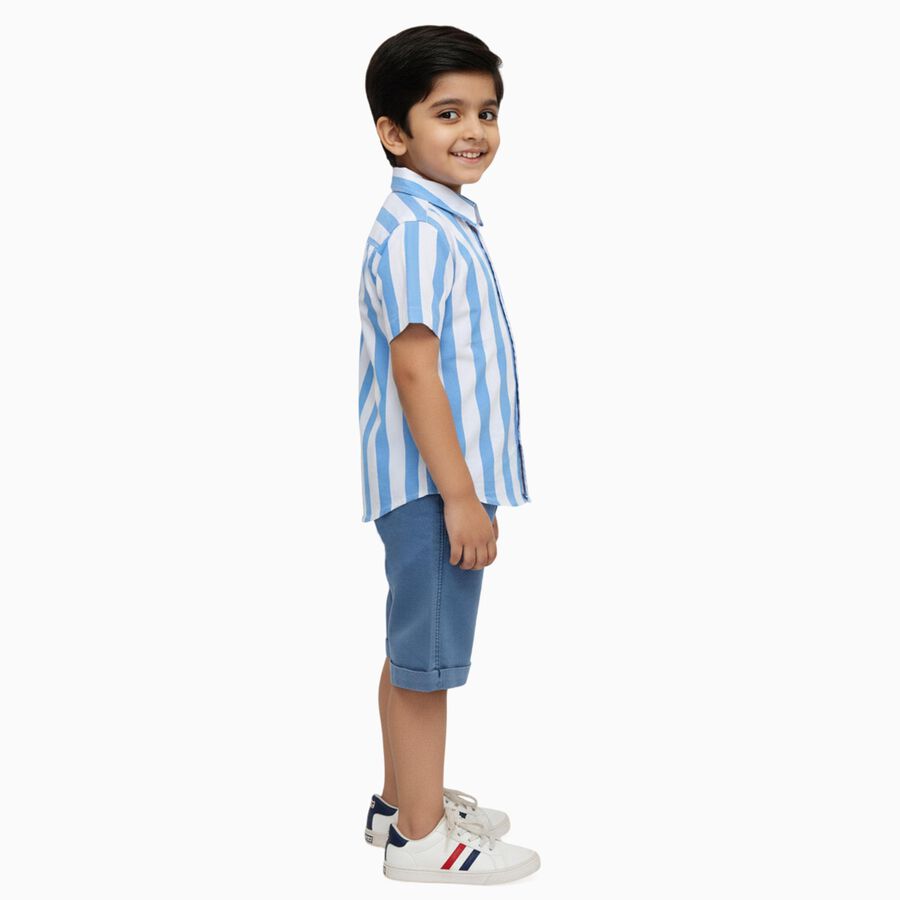 Boys' Woven Baba Suit, हल्का नीला, large image number null