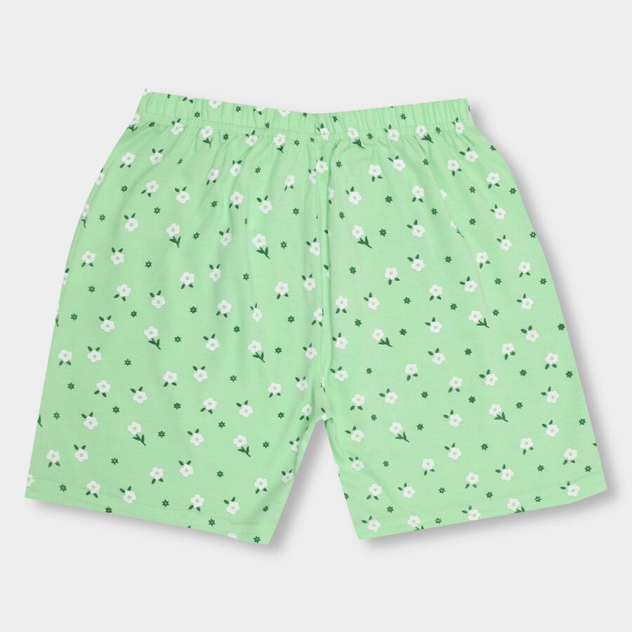 Girls' Shorts , हल्का हरा, large image number null