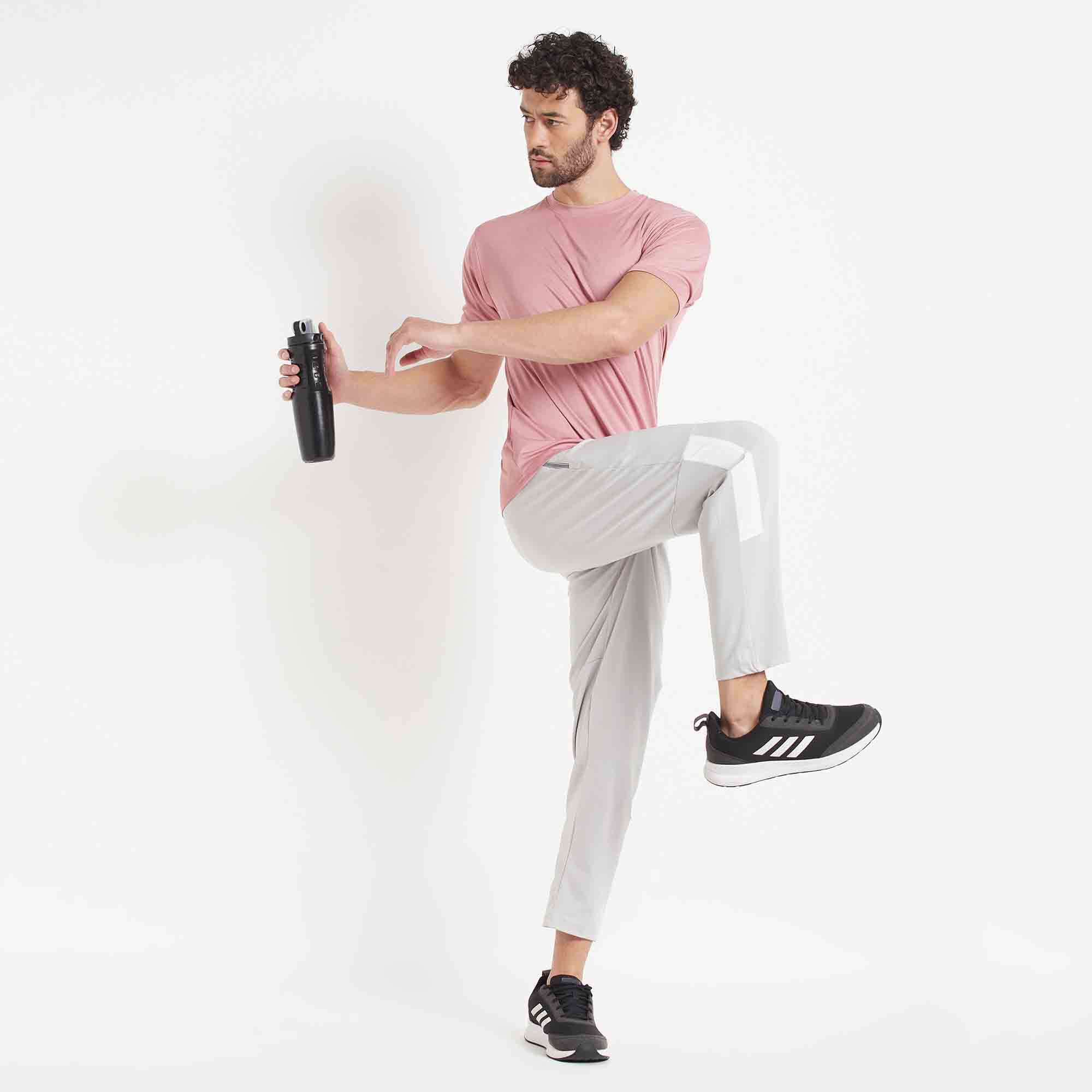 Men's Casual Fashion Textured Joggers Solid Sweatpants Slim - Temu