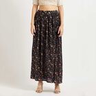 Printed Lehenga Skirt, Navy Blue, small image number null