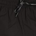 Boys' Jet Black Elastic Waist Cut And Sew Bermuda Shorts, Black, small image number null