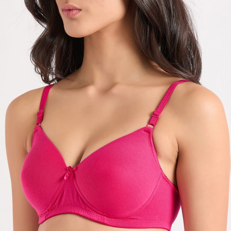 Ladies' Padded Bra, Fuchsia, large image number null
