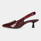 Women's Maroon Slingback Pointed Toe Heels, Maroon, small