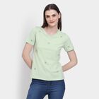 Ladies' 100% Cotton Top, Light Green, small image number null