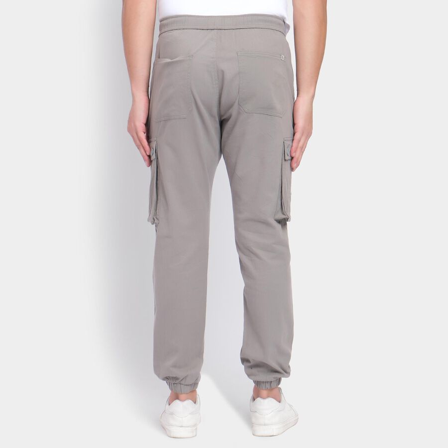 Men's Slim Fit Casual Trousers , Light Grey, large