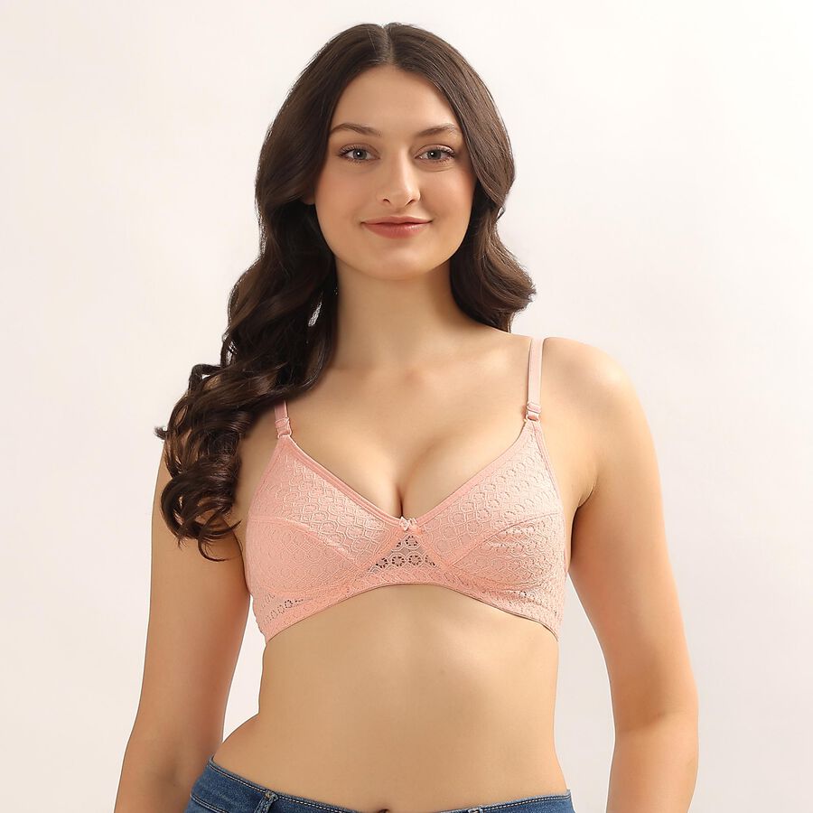 Ladies' Basic Bra , Peach, large image number null