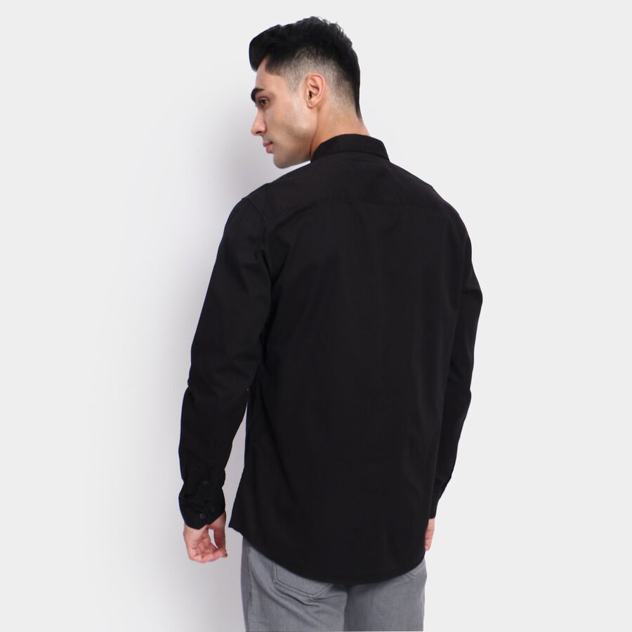 Men's 100% Cotton Casual Shirt, Black, large image number null