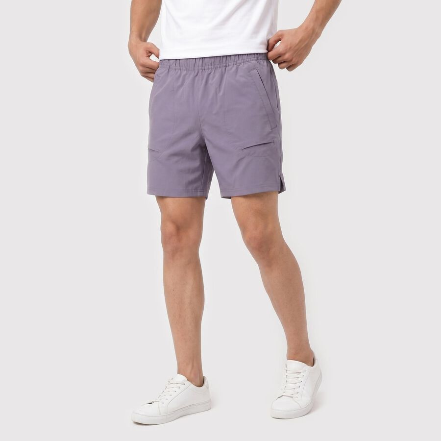 Men's Lilac Regular Fit Shorts, Lilac, large