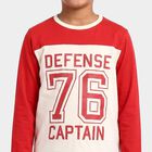 Boys Off White Crew Neck Regular Boys T-Shirt, ऑफ व्हाइट, small