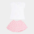 Infants Solid Skirt Top Set, White, small image number null