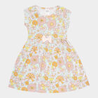Girls Cotton Frock, Off White, small image number null