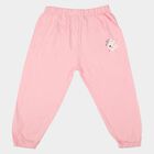 Infants' Pink Jogger Fit Bunny Printed Cotton Pyjama, Pink, small