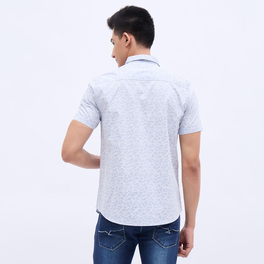 Men's Light Blue Cotton Regular Collar Casual Shirt, Light Blue, large image number null