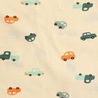 Infants' Orange Cotton Round Neck Car Print Baba Suit, Orange, small