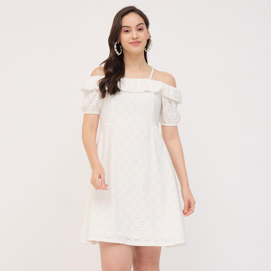 Ladies' Dress, White, large image number null