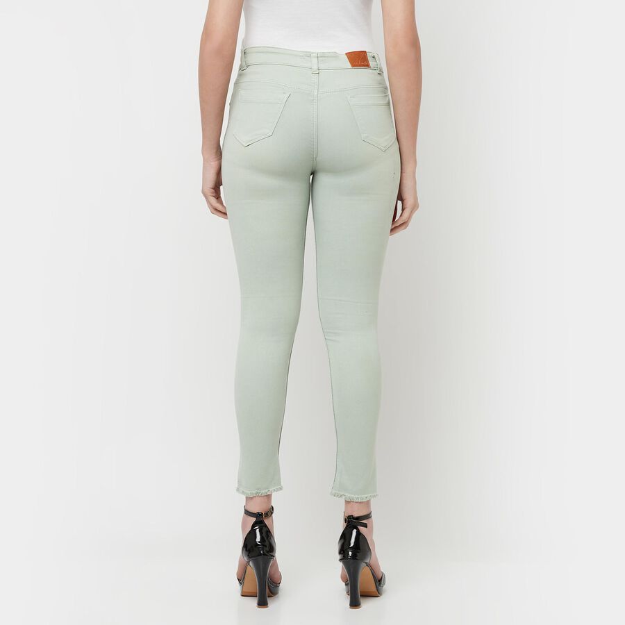Overdyed High Rise Skinny Jeans, Green, large image number null