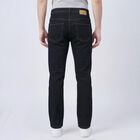 Men's Navy Blue Slim Fit Washed Jeans, गहरा नीला, small