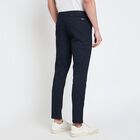 Men's Slim Fit Casual Trousers, Navy Blue, small image number null