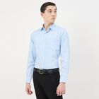 Men's Light Blue Full Sleeve Classic Formal Shirt, हल्का नीला, small