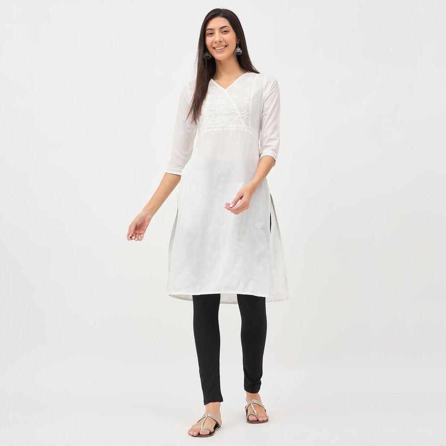 Ladies' Ankle Length Churidar, Black, large image number null
