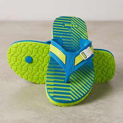 Kids Blue Buckle Strap Flip-Flop Slippers
