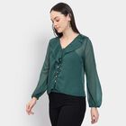 Ladies' Shirt , गहरा हरा, small