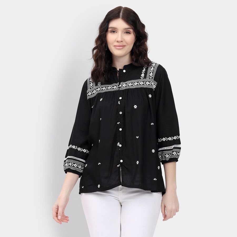 Ladies' Shirt, काला, large image number null