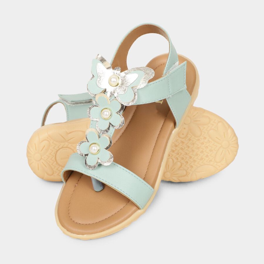 Girls' Sandal, Green, large image number null