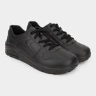 Men's Jet Black Lace-Up Casual Shoes, काला, small