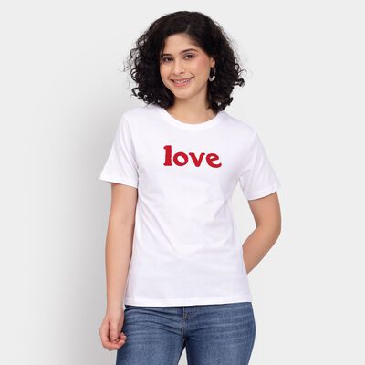 Ladies' Cotton Round Neck T-Shirt