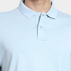 Men's 100% Cotton Collared Half Sleeves T-Shirt, हल्का नीला, small image number null