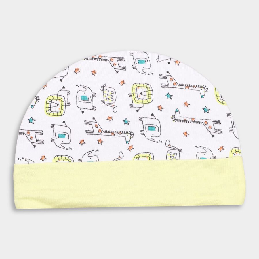 Infants' 100% Cotton Gift Set (Cap, Mittens, Booties), White, large