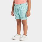 Girls' Mint Aqua Regular Fit Floral Bloomer, एक्वा, small