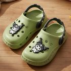 Kids Light Green Cartoon Slip-On Sandals, ओलिव, small image number null
