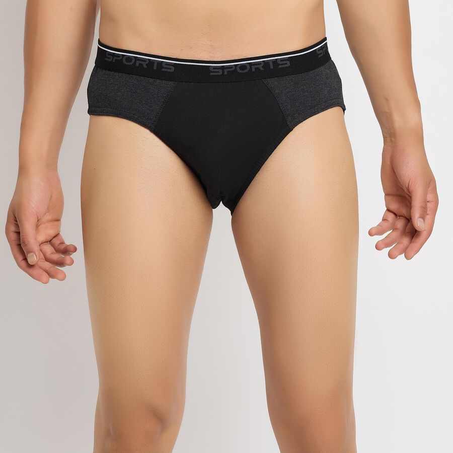 Men's Brief, Charcoal, large