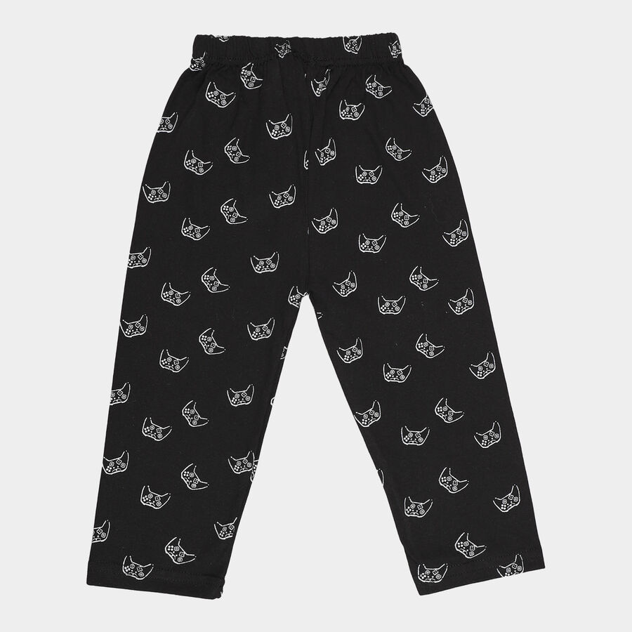 Boys All Over Print Pyjama, Black, large image number null