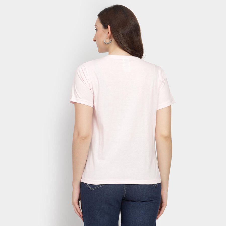Ladies' Round Neck T-Shirt, Pink, large image number null