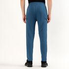 Men's Track Pants, मध्यम नीला, small