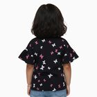 Girls' T-Shirt, Navy Blue, small