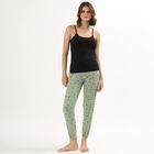Women's Black Cotton Scoop Neck Casual Slip, Black, small image number null