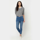 Cotton Printed Round Neck T-Shirt, Charcoal, small image number null