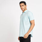Cotton Solid Casual Shirt, Aqua, small image number null