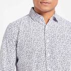 Cotton Printed Casual Shirt, White, small image number null