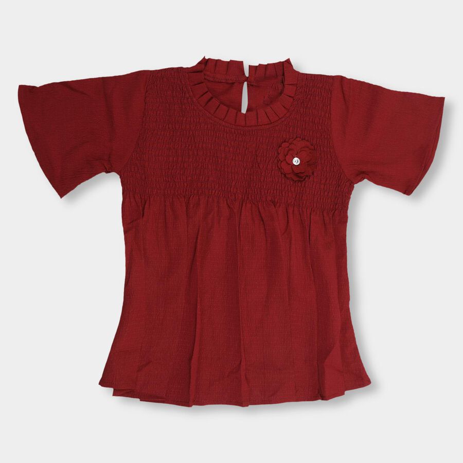 Girls' T-Shirt , वाइन, large image number null