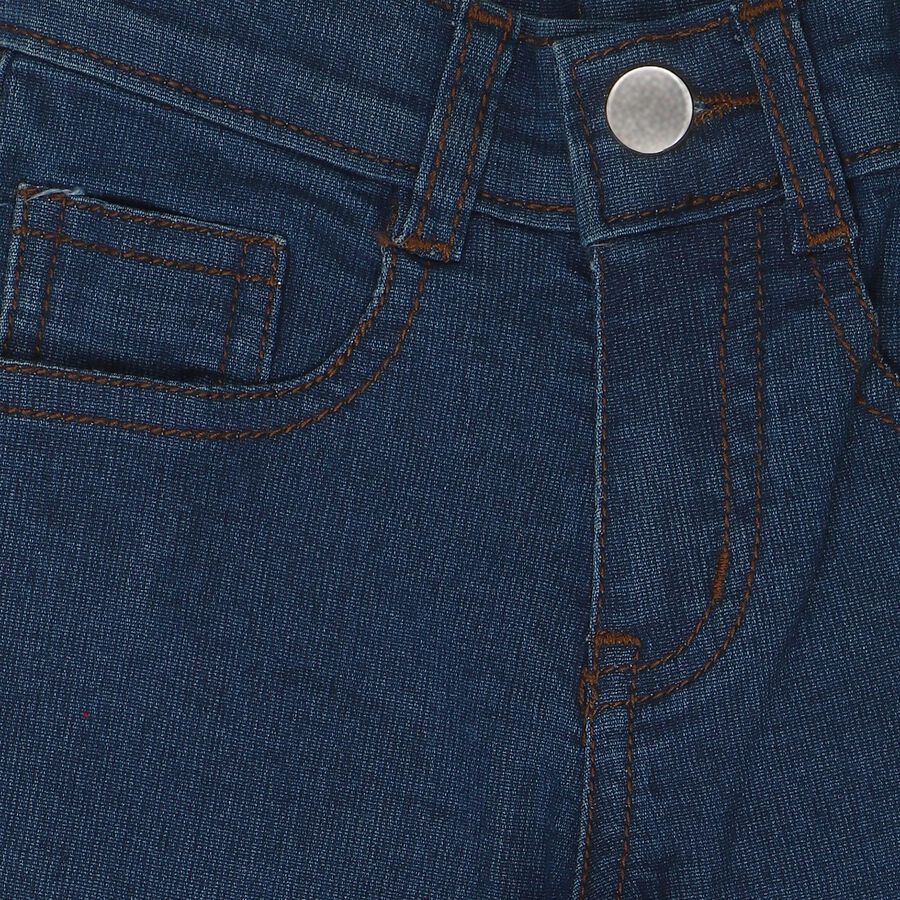 Boys Blue Straight Fit Classic 5 Pocket Jeans, मध्यम नीला, large