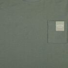 Boys' Olive Green Cotton Crew Neck Textured T-Shirt, Light Green, small